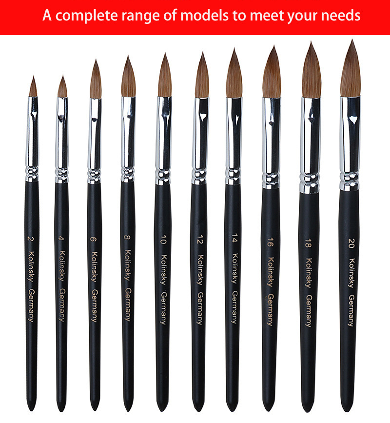 High Quality 100% Pure Kolinsky Nail Brush